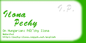 ilona pechy business card